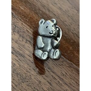 Vintage Danforth MVB Pewter Maiden Vermont Pinback Teddy Bear 1984 Lapel Hat Pin
